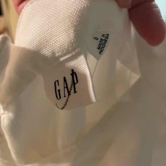 GAP Apron Midi Cotton-Linen White Dress - Picture 11 of 11